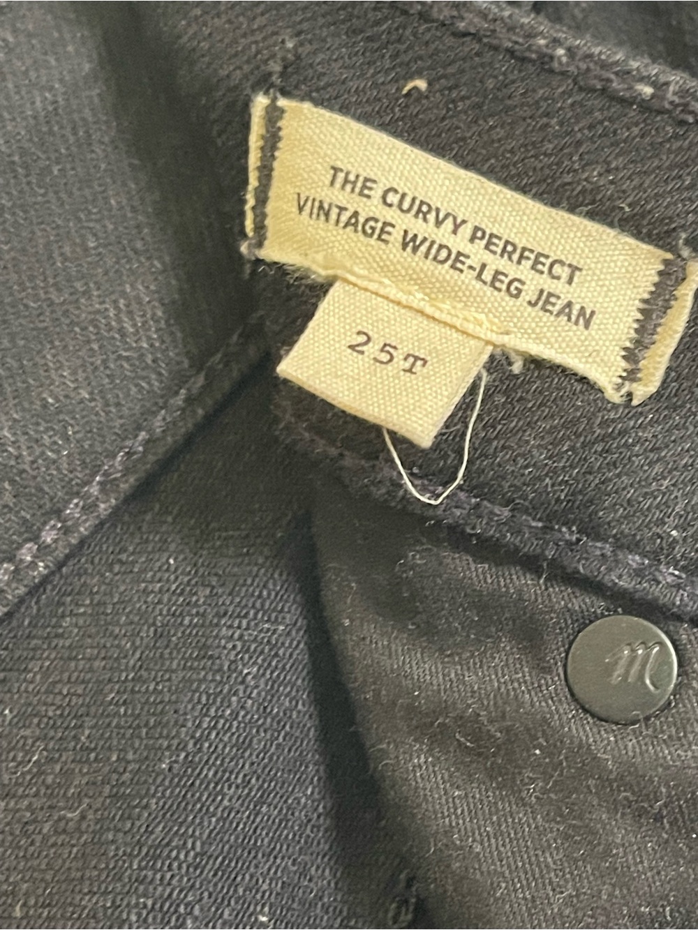 Madewell NWT The Tall Curvy Perfect Vintage Wide Leg Jeans High Rise Size 25T - Picture 14 of 16